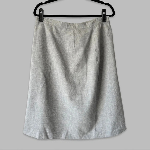 Vintage Pure Wool A Line Button Front Midi Skirt - Picture 2 of 14